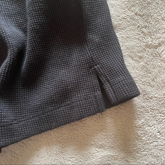 Black Waffle Knit Shorts - Picture 9 of 17